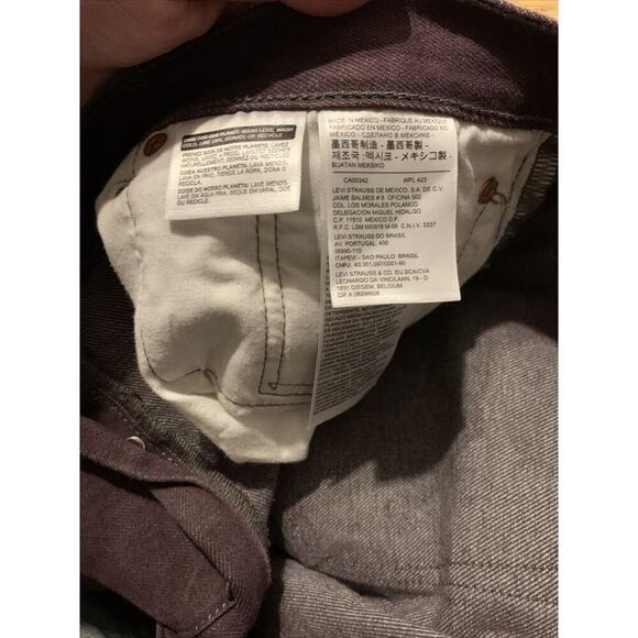 Levis 501 Original Straight Fit Jeans Size 40x30 Purple White Oak Cone Denim - Picture 5 of 7